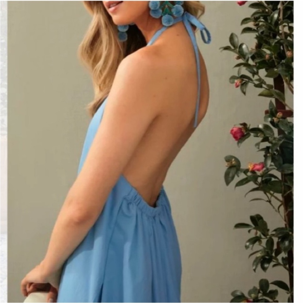 Tuckernuck Sky-Blue Halter Maxi Dress - Picture 12 of 15